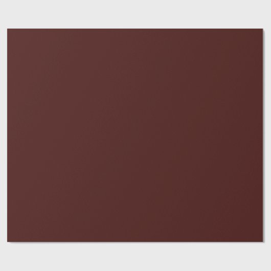 Papier Cadeau Elégant acajou rouge brun uni classique (Plat)