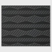 Papier Cadeau Élégant Accent Noir, Turquoise Et Argent brillant (Plat)