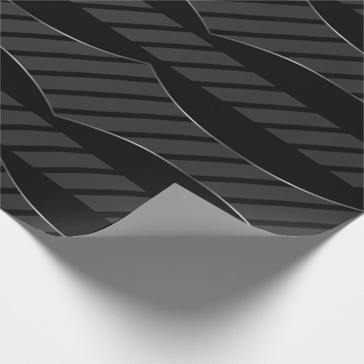 Papier Cadeau Élégant Accent Noir, Turquoise Et Argent brillant (Coin)