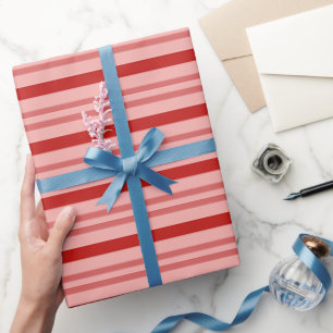 Papier Cadeau Élégant angle horizontal rouge et rose Sucre de ca