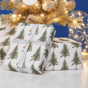 Papier Cadeau Élégant arbre de Noël moderne Boho