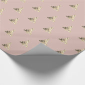 Papier Cadeau Élégant arbre de Noël Motif Rose Rose Rose (Coin)