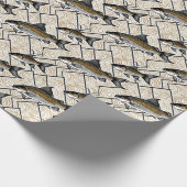 Papier Cadeau Élégant Art Déco Carpe Commune (Coin)