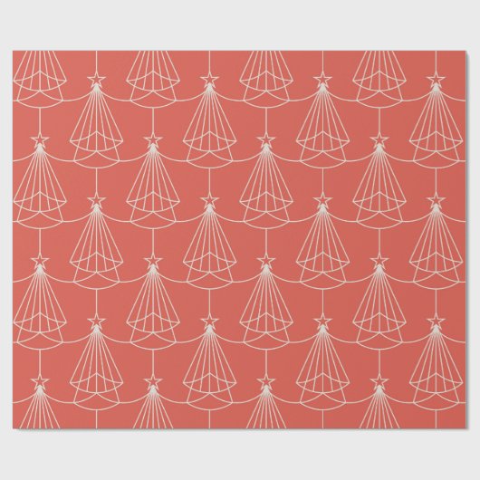 Papier Cadeau Elegant Art Deco Christmas Tree Wrapping Paper (Plat)