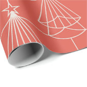 Papier Cadeau Elegant Art Deco Christmas Tree Wrapping Paper (Coin rond)