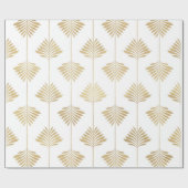 Papier Cadeau Elégant Art Déco Motif de feuilles stylisées (Plat)