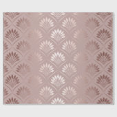 Papier Cadeau Elégant art déco motif de treillis or (Plat)