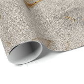 Papier Cadeau Élégant aspect moderne en marbre doré argenté (Coin rond)