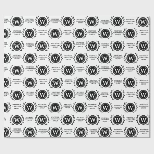 Papier cadeau élégant avec monogramme professionne (Plat)