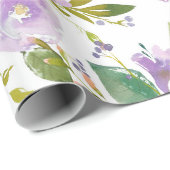 Papier Cadeau Élégant Baby shower Rose violet (Coin rond)