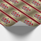 Papier Cadeau Élégant Baby shower Royal Red Prince (Coin)