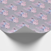 Papier Cadeau Élégant baby shower tropical pastel rose (Coin)