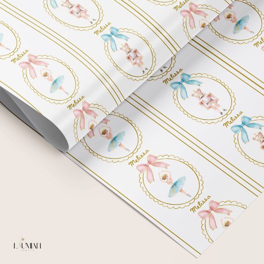 Papier Cadeau Elegant Ballerina Nutcracker Wrapping Paper