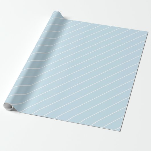 Papier Cadeau Elégant Bébé bleu Motif géométrique (Déroulé)