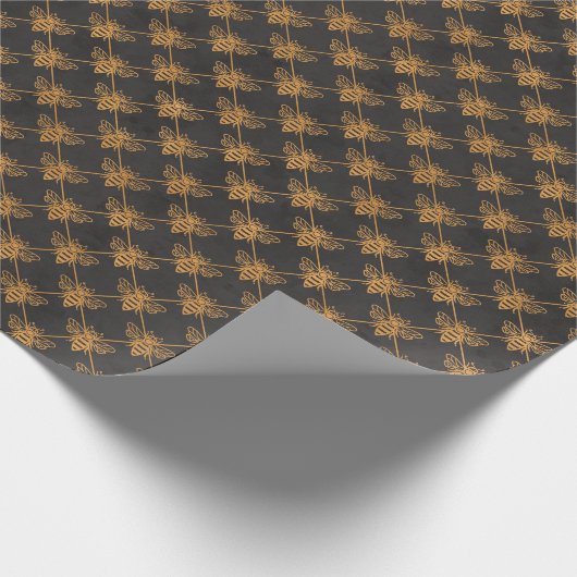 Papier Cadeau Elegant Bee pattern (Coin)
