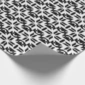 Papier Cadeau Elegant Black and White Geometric Pattern (Coin)