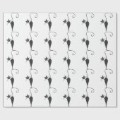 Papier Cadeau  Elegant Black Cat Silhouette Sticker (Plat)