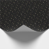 Papier Cadeau Elegant Black & Gold Glitter (Coin)
