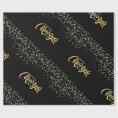 Papier Cadeau Elegant Black Matte Wrapping Paper (Plat)
