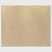 Papier Cadeau Elégant blanc et or parties scintillant rayures su (Plat)