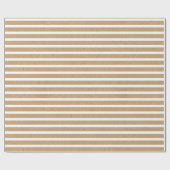 Papier Cadeau Elégant Blanc Simple Sur Faux Rustique Brown Kraft (Plat)