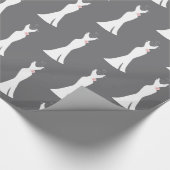 Papier Cadeau Elégant blanc sur gris - Design élégant simple (Coin)