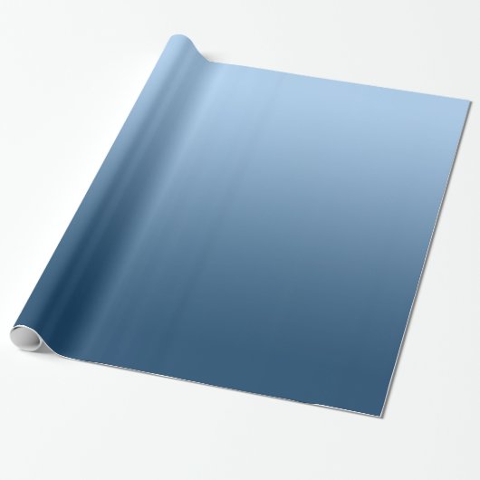 Papier Cadeau Élégant bleu dégradé (Déroulé)