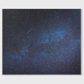 Papier Cadeau Elégant bleu Milkyway Galaxy Texture (Plat)