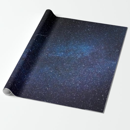 Papier Cadeau Elégant bleu Milkyway Galaxy Texture (Déroulé)