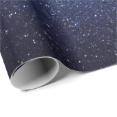 Papier Cadeau Elégant bleu Milkyway Galaxy Texture (Coin rond)