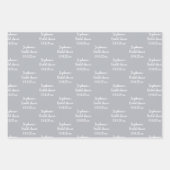 Papier cadeau élégant bleu poussiéreux pour enterr (Devant 3)