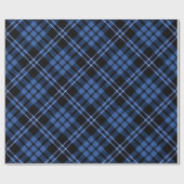 Papier Cadeau Elegant Blue Plaid Pattern (Plat)