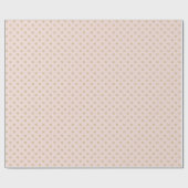Papier Cadeau Élégant blush rose or personnalisé monogramme init (Plat)