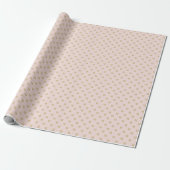Papier Cadeau Élégant blush rose or personnalisé monogramme init (Déroulé)