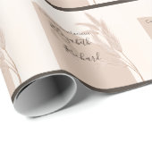 Papier Cadeau Elégant Boho Pampas Grass Mariage moderne (Coin rond)