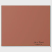 Papier Cadeau Élégant Boho professionnel en terre cuite (Plat)