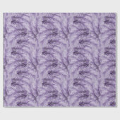 Papier Cadeau Elégant Boho violet Aquarelle Whimsical Feather (Plat)