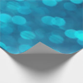 Papier Cadeau Elégant Bokeh Blue Turquoise Circles Motif léger (Coin)