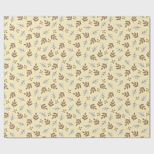 Papier Cadeau Elegant Botanical Fall  (Plat)
