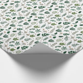 Papier Cadeau Elegant Botanical Greenery & Berry (Coin)