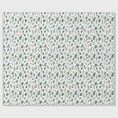 Papier Cadeau Elegant Botanical Greenery & Berry (Plat)