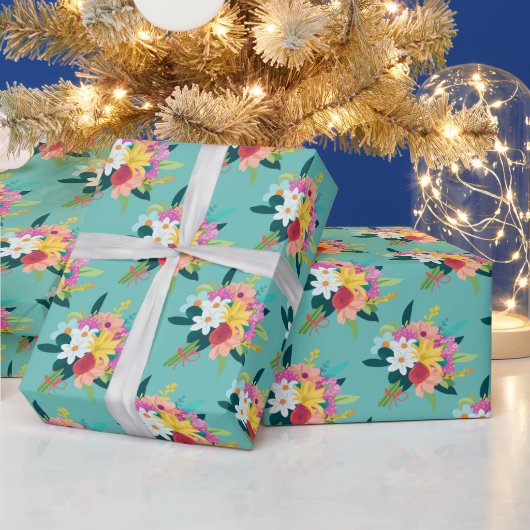 Papier Cadeau Elégant Bouquet (Vacances)