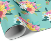 Papier Cadeau Elégant Bouquet (Coin rond)