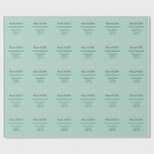 Papier Cadeau Elegant Bride & Co sarcelle Pearl Mariage Douche (Plat)