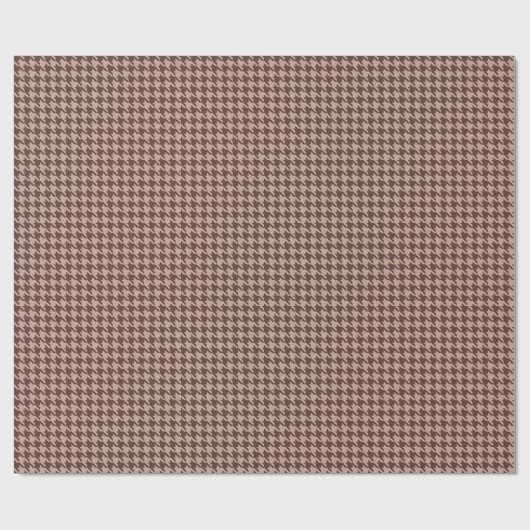 Papier Cadeau Elegant Brown Houndstooth Classic Preppy Pattern (Plat)