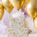 Papier Cadeau Elégant cadeau blanc et or Damas<br><div class="desc">Faites-vous plaisir avec notre élégant papier cadeau Damas blanc et Accents or. Ce papier d'emballage exquis est conçu pour ajouter une touche d'élégance et de sophistication à vos cadeaux. Le motif damassé blanc combiné à des accents dorés subtils crée un design polyvalent qui convient à un large éventail d'occasions, des...</div>