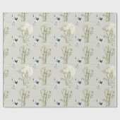 Papier Cadeau Elégant cadeau de grue de bambou oriental (Plat)