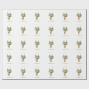 Papier Cadeau Élégant Cahier d'Oiseaux Botaniques