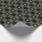 Papier Cadeau Elégant Carré Art Déco Or moderne carreaux Motif (Coin)