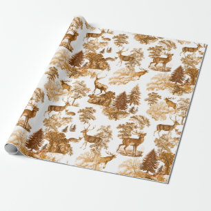 Papier Cadeau Élégant cerf Brown Vintage élégant dans le boi